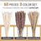 60 PCS Pampas Grass Natural Dried Reed Flower Bunch Home Decor Bouquets